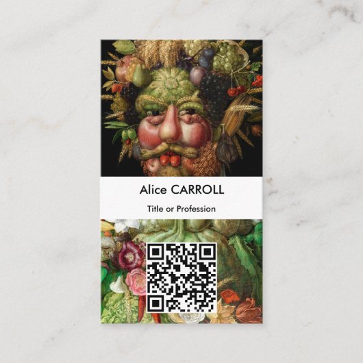 Giuseppe Arcimboldo - Vertumnus - QR-Code Visitenkarte (Vorderseite)