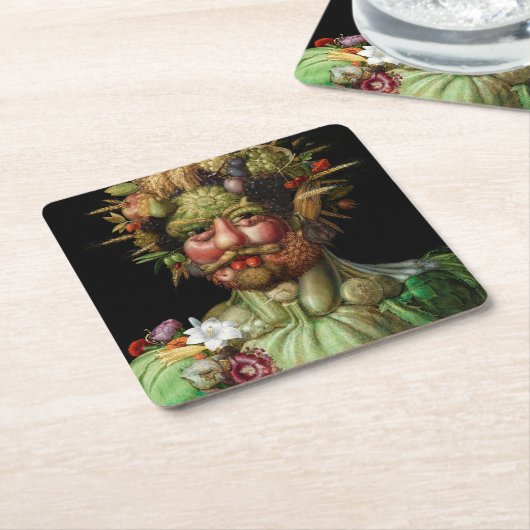 Giuseppe Arcimboldo - Vertumnus Rechteckiger Pappuntersetzer (angewinkelt)