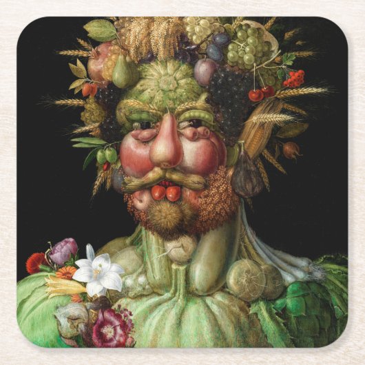 Giuseppe Arcimboldo - Vertumnus Rechteckiger Pappuntersetzer (Vorderseite)