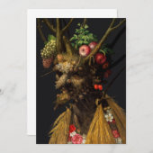 Giuseppe Arcimboldo - Vier Jahreszeiten in einem K Einladung (Vorne/Hinten)