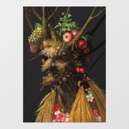 Giuseppe Arcimboldo - Vier Jahreszeiten in einem K Fensteraufkleber (Blatt)