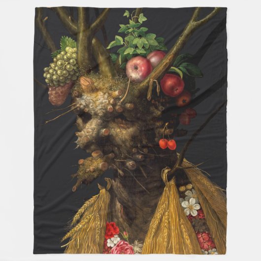 Giuseppe Arcimboldo - Vier Jahreszeiten in einem K Fleecedecke (Vorderseite)