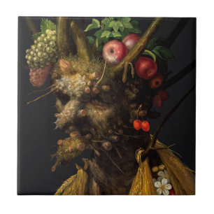 Giuseppe Arcimboldo - Vier Jahreszeiten in einem K Fliese