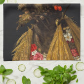 Giuseppe Arcimboldo - Vier Jahreszeiten in einem K Geschirrtuch (Gefaltet)
