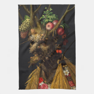Giuseppe Arcimboldo - Vier Jahreszeiten in einem K Geschirrtuch
