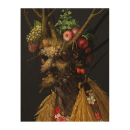 Giuseppe Arcimboldo - Vier Jahreszeiten in einem K Holzdruck