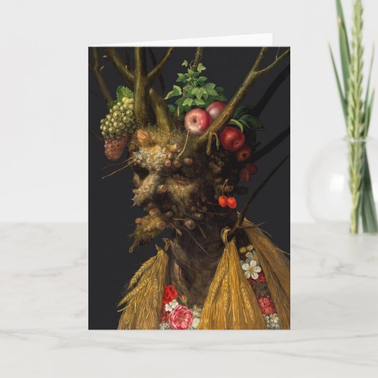 Giuseppe Arcimboldo - Vier Jahreszeiten in einem K Karte (Vorderseite)