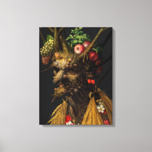 Giuseppe Arcimboldo - Vier Jahreszeiten in einem K Leinwanddruck