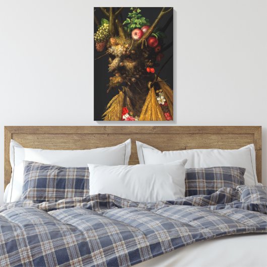 Giuseppe Arcimboldo - Vier Jahreszeiten in einem K Leinwanddruck (Insitu (Schlafzimmer))