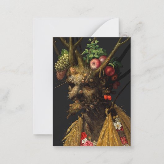 Giuseppe Arcimboldo - Vier Jahreszeiten in einem K Mitteilungskarte (Vorderseite)
