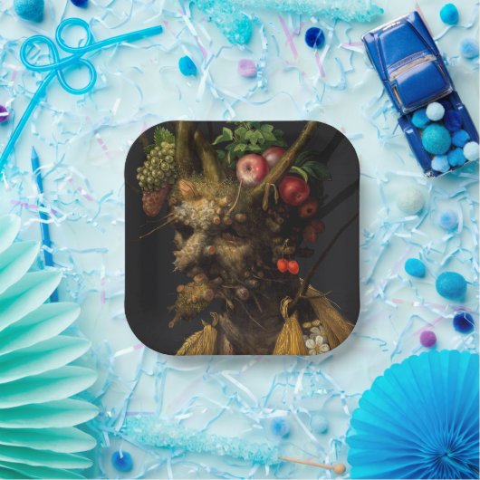 Giuseppe Arcimboldo - Vier Jahreszeiten in einem K Pappteller (Party)