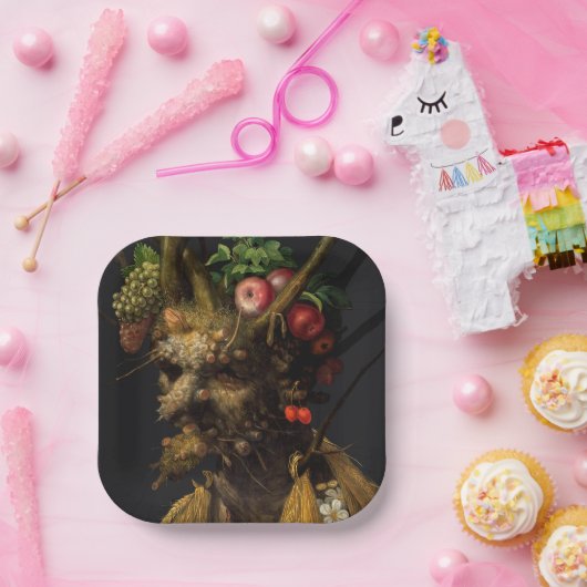 Giuseppe Arcimboldo - Vier Jahreszeiten in einem K Pappteller (Party)