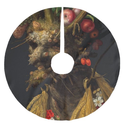 Giuseppe Arcimboldo - Vier Jahreszeiten in einem K Polyester Weihnachtsbaumdecke (Vorderseite)