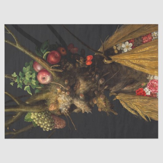 Giuseppe Arcimboldo - Vier Jahreszeiten in einem K Seidenpapier (Vorderseite)