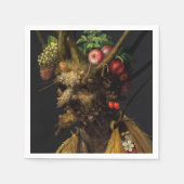 Giuseppe Arcimboldo - Vier Jahreszeiten in einem K Serviette (Vorderseite)