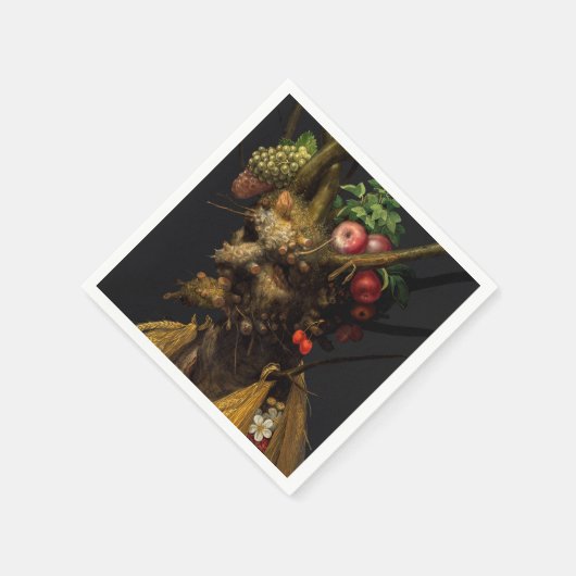 Giuseppe Arcimboldo - Vier Jahreszeiten in einem K Serviette (Ecke)