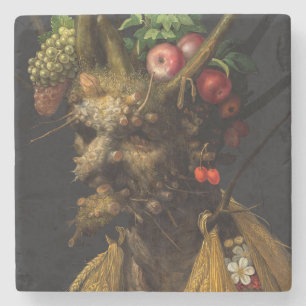 Giuseppe Arcimboldo - Vier Jahreszeiten in einem K Steinuntersetzer