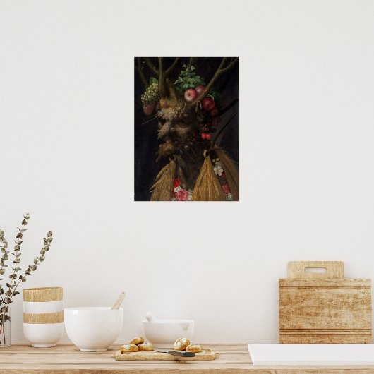 Giuseppe Arcimboldo Vier Jahreszeiten in einem Kop Poster (Küche)
