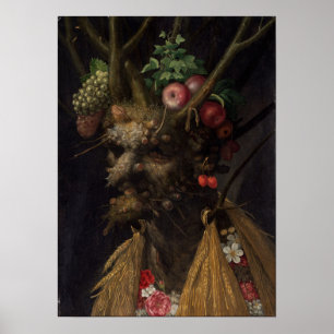 Giuseppe Arcimboldo Vier Jahreszeiten in einem Kop Poster