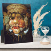 Giuseppe Arcimboldos reversibler Kopf mit Korb Fotoplatte (Seite)