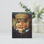 Giuseppe Arcimboldos reversibler Kopf mit Korb Postkarte (Stehend Vorderseite)