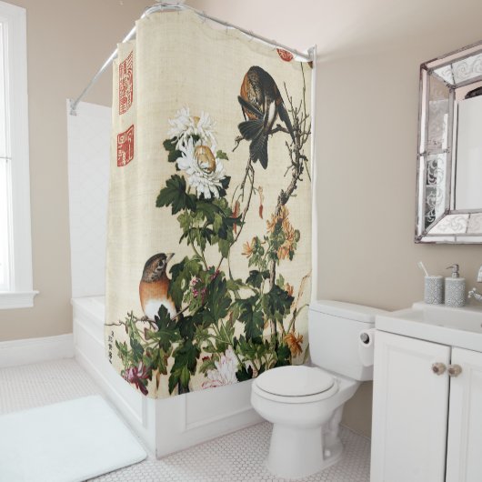 Giuseppe Castiglione - Chrysanthemum Fine Art Duschvorhang (Beispiel)