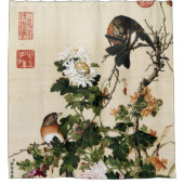 Giuseppe Castiglione - Chrysanthemum Fine Art Duschvorhang (Vorderseite)