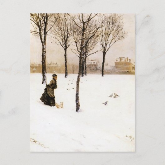 Giuseppe de Nittis - Eine Winterlandschaft Postkarte (Vorderseite)