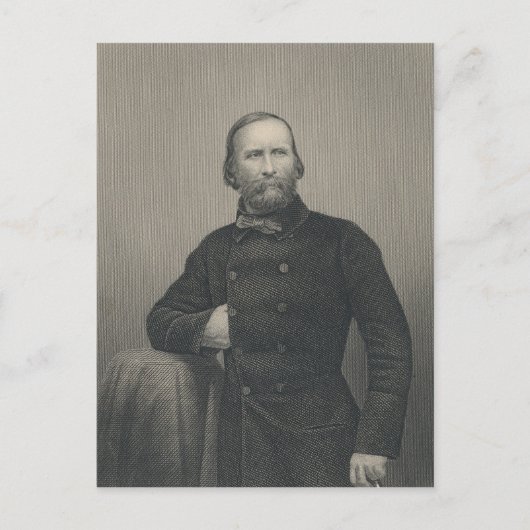 Giuseppe Garibaldi, in Gravur von D.J. Pound Postkarte (Vorderseite)