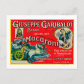 Giuseppe Garibaldi Macaroni Label Postkarte (Vorderseite)