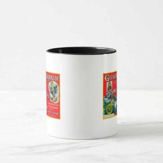 Giuseppe Garibaldi Macaroni Label Tasse (Zentrum)