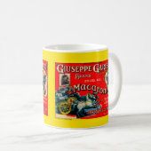 Giuseppe Garibaldi Makaroni-Etikett der 1920er Jah Kaffeetasse (VorderseiteRechts)
