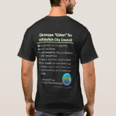 Giuseppe "GMan" für den T - Shirt des Stadtrates (Rückseite)