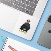 Giuseppe Verdi Aufkleber (Laptop mit iPhone)