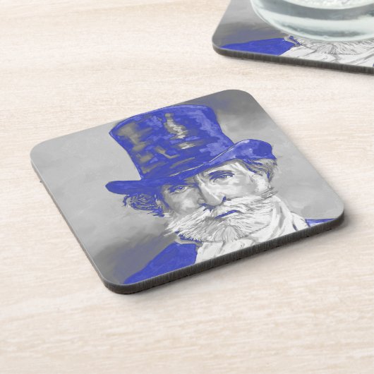 Giuseppe Verdi Getränkeuntersetzer (Linke Seite)