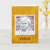 Giuseppe Verdi - Grußkarte Karte (Gelbe Blume)