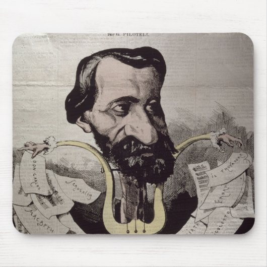 Giuseppe Verdi, Karikatur, 1860's Mousepad (Vorne)