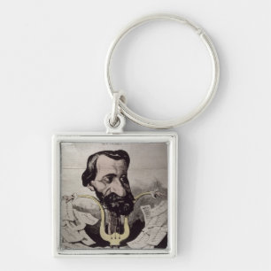 Giuseppe Verdi, Karikatur, 1860's Schlüsselanhänger