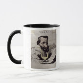 Giuseppe Verdi, Karikatur, 1860's Tasse (Links)