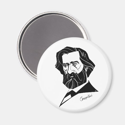 Giuseppe Verdi Magnet (Vorderseite/Rückseite)
