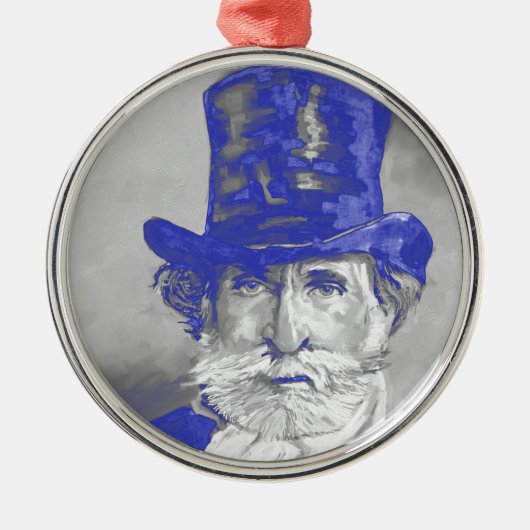 Giuseppe Verdi Ornament Aus Metall (Vorne)
