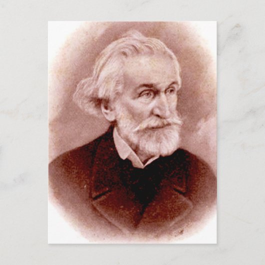 GIUSEPPE VERDI (Porträt aus der Postkarte des früh (Vorderseite)