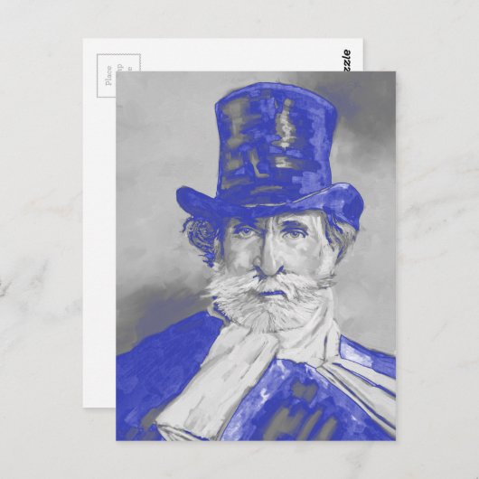 Giuseppe Verdi Postkarte (Vorne/Hinten)
