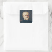 Giuseppe Verdi Quadratischer Aufkleber (Tasche)