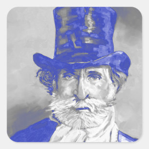 Giuseppe Verdi Quadratischer Aufkleber
