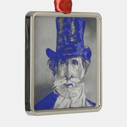 Giuseppe Verdi Silbernes Ornament (Rechts)