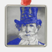 Giuseppe Verdi Silbernes Ornament (Vorne)
