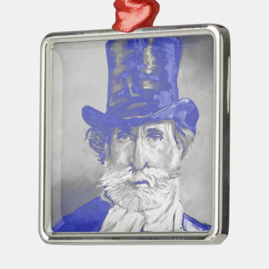 Giuseppe Verdi Silbernes Ornament (Links)