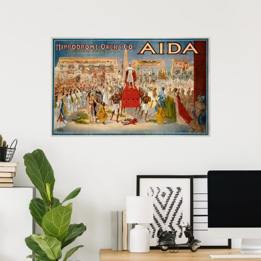 Giuseppe Verdis Aida Poster (Heimbüro)