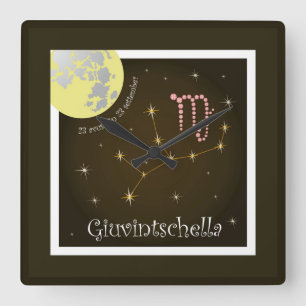 Giuvintschella 23 avust fin 23 settember quadratische wanduhr